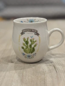 Angela Staehling Prickly Pear Cactus Ceramic Coffee Mug Cup Creative CO-OP - Picture 1 of 6