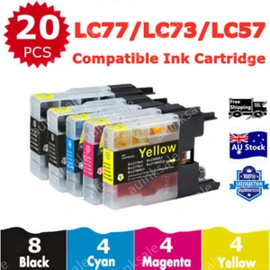 20x Non-OEM Ink Cartridge LC77 LC73 LC77XL For Brother MFC J430W J432 J625DW DCP - Picture 1 of 6