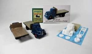 New! SMC-GG-1161 1948 Diamond T w/Resin 14' Flat Bed 1/87 Scale White Resin Kit - Picture 1 of 5
