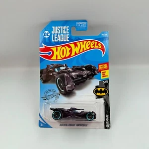 2019 Hot Wheels Justice League Batmobile 66/250 Batman 5/5 Metallic 5 Spoke - Picture 1 of 8