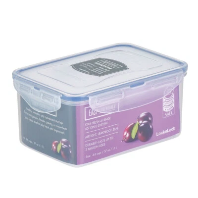 Lock& Lock Food Storage Container Rectangular box 1L - 207x134x70mm Clear/Blue - Image 1 of 2