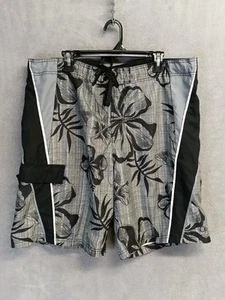 Ocean Pacific OP Board Shorts Men's Large Mesh Lined Cargo Floral Drawstring - Picture 1 of 12