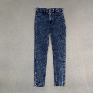 American Eagle Jeans Womens 25 Sky High Jegging Distressed Stretch Denim Cotton - Picture 1 of 11