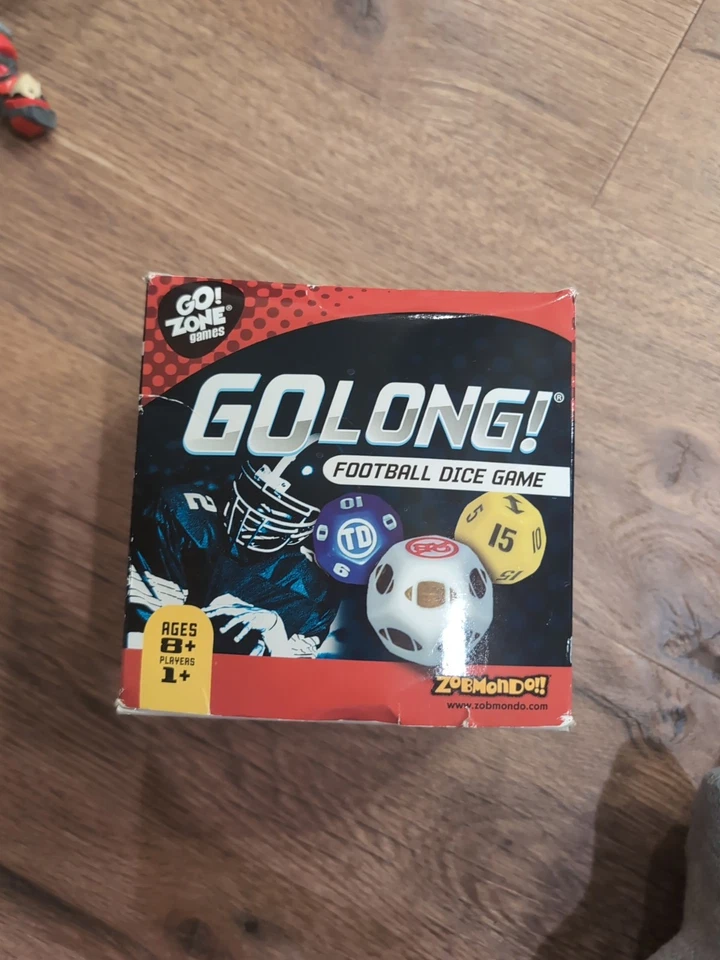 GO LONG Football Dice Game Zobmondo Complete - Image 1 of 2