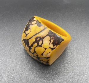 Anillo Tagua Nut Statement Talla 8.5 6gr - Imagen 1 de 6