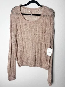 Nuevo con etiquetas Suéter Free People Para Mujer Manga Larga Cuello Redondo Ligero S Mezcla Lana Alpaca - Imagen 1 de 10