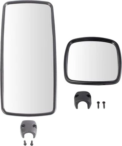 TRQ Manual Mirror Set Black Housing Smooth 22 inches x 16 x 14 - Picture 1 of 8