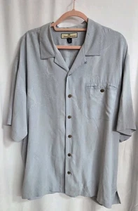 Tommy Bahama Men’s 100% Silk SS Shirt Sz XL Marlin Print Seafoam Green EUC  - Picture 1 of 4