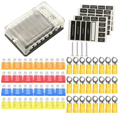 12 Ways Automotive Holder Standard Car Fuses Add Kit Holders - Image 1 of 4