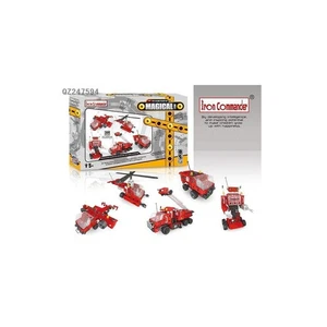 Fire truck, Helicopter, Robot & Plane Construction Model Kit (399 Pieces) - Picture 1 of 1