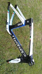 TT /Triathlon Carbon Frame with TRP Aero rimbrakes.Italia Wilier Twin blade.Used - Picture 1 of 9
