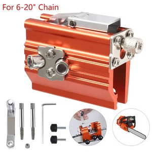 Chainsaw Chain Sharpening Jigs Portable Hand Crank Sharpener Tool Set For 6-20" - Picture 1 of 10