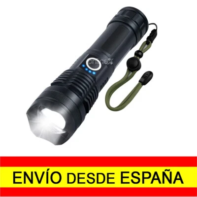 Linterna de Alta Potencia 8000 Lúmenes Recargable o Pilas EnvÍo 24-48H a5807 - Imagen 1 de 4
