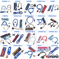 PCI-E Express Riser Card Adapter 1x-16x USB3.0 Mining Extender Board Cable Lot