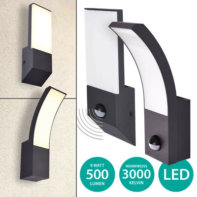 LED Außenleuchte mit oder ohne Bewegungsmelder Wandleuchte Außenlampe Wandlampe - Bild 1 von 4