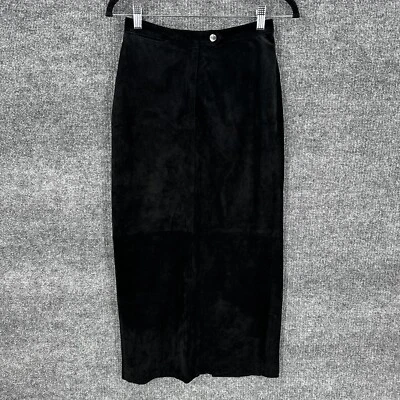 Lauren Ralph Lauren Skirt Womens 2P Black Leather Maxi Pencil Slit Back Lined - Image 1 of 4