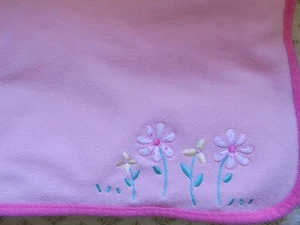 Carter's Child of Mine Floral Baby Blanket 35" X 29" Pink Security Lovey GUC - Picture 1 of 1