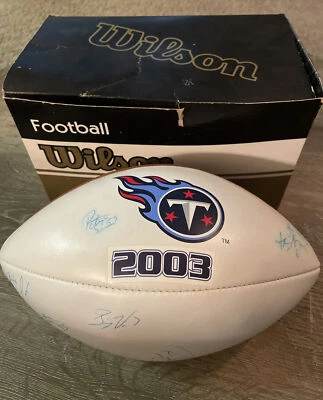 2003 Tennessee Titans Autographed Football - See Description - Image 1 of 4