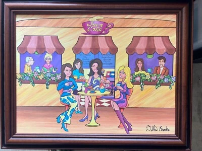 2 Debbie Brooks Signed-Framed Art Disney, Warner Bros Nickelodeon, Universal FAO - Image 1 of 4