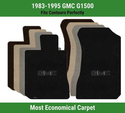Alfombrillas de primera fila Lloyd Velourtex para GMC G1500 1983-1995 con logotipo GMC 1 negro Foto 1 de 4