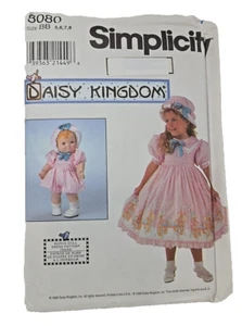 Simplicity 8080 Daisy Kingdom Girls Dress +13" Doll Dress Pattern sz 5 - 8 UNCUT - Picture 1 of 5
