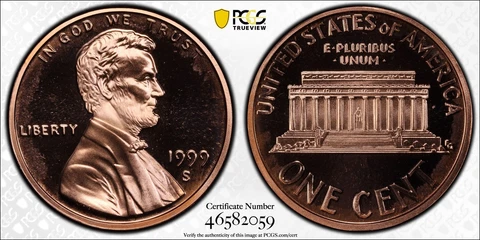1999-S Close AM FS-901 Proof Lincoln Memorial Cent PCGS PR-68 DCAM Cover