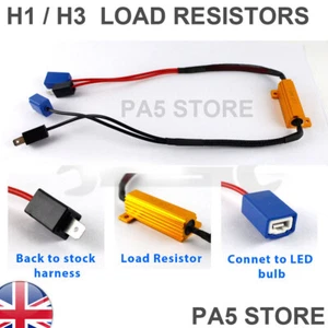 2x H1 / H3 50w 6 ohm Load Resistor LED Canbus Error Free Rapid Blinking Flicker- - Picture 1 of 1