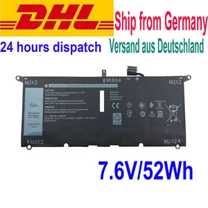 DXGH8 Battery Akku Für XPS 13 9370 9380 G8VCF 0H754V 52WH 13-9370-D1805G accu - Afbeelding 1 van 2