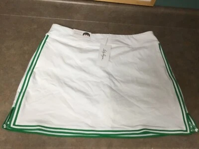 Pantalón corto de golf para mujer Lady Hagen acanalado blanco y verde talla XXL (CON73) Foto 1 de 4