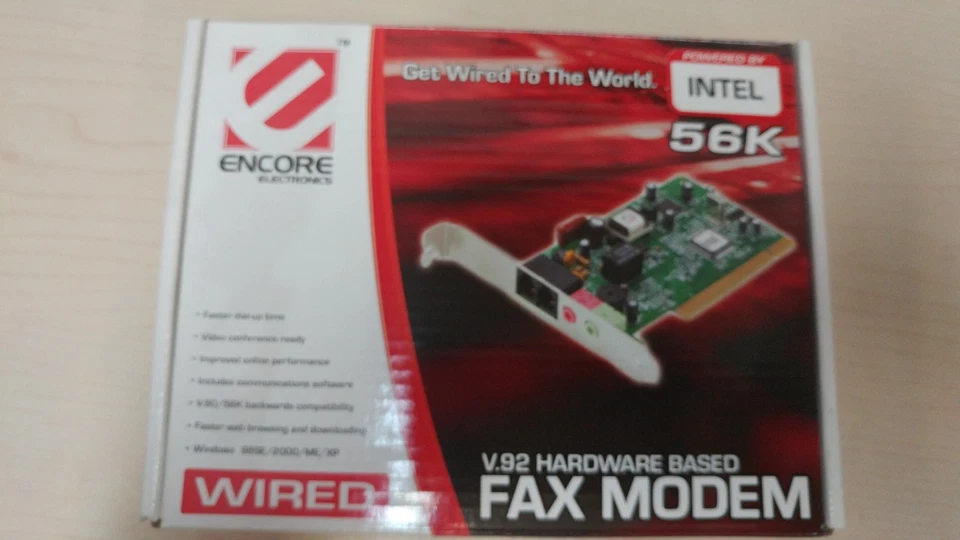 Encore ENF656-EHW-INPR 56 k INTERNAL Fax Modem V.90 FOR WIN NT/98/XP/2000/ME - Image 1 of 3