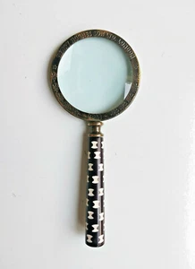 10" Long Handheld Antique Magnfying Glass With Designer Ceramic Handle Gift Item - Foto 1 di 8