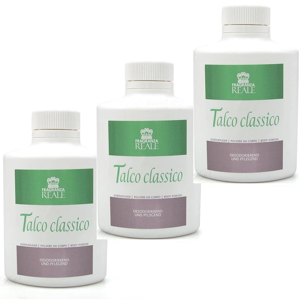 Fragranza reale Classico Körperpuder Talkpuder 3x 200 G