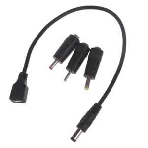 5V Micro USB Female to DC Male Adapter Set with 4.0mm 3.5mm 2.5mm Adapter Plugs - Zdjęcie 1 z 8