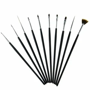 Pro 10x Nail Art UV Gel Liner Dotting Painting Drawing Brushes Acrylic Brush Set - Picture 1 of 9