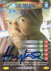 Hugh Quarshie Autograph - Signed 3.5x2.5 Doctor Who Trading Card - AFTAL