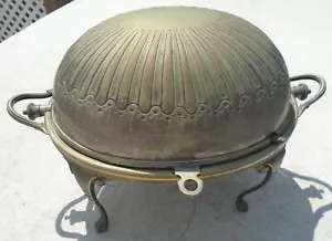 Domed Roll Top HB&B Sheffield Breakfast Warmer Pre 1950 14 ” Long Silverplated - Bild 1 von 15