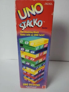 1999 Mattel Uno Stacko Stacking Block Game - ORIGINAL BOX! - Picture 1 of 4