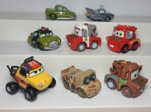 LOT Of 8 Disney Pixar CARS Mini Adventures Figures Mater Sheriff Dynamite   (T3)