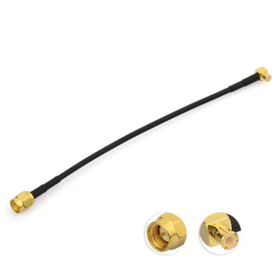 Bingfu MCX Plug Right Angle to SMA Male Pigtail RG174 Extension Cable 20cm - Image 1 of 4