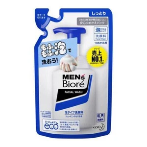 Men's Biore Facial cleanser foam type shaving moist skin type refill 130ml KAO - Picture 1 of 6