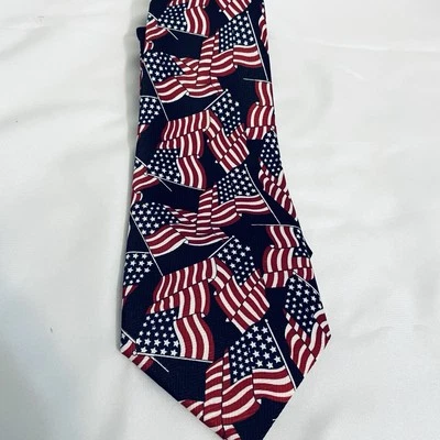 Corbata UMO LORENZO Bandera Americana Patriótica Antigua Gloria Clásica Para Hombre Foto 1 de 4