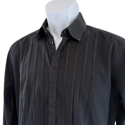 Dolce & Gabbana Camisa Dorada Para Hombre 15 3/4 40 Negro Vestido Manga Larga Hecho en Italia Foto 1 de 4
