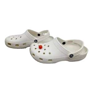 CROCS Classic Clog Unisex w Basketball Charm Size M7 W9 White 1764 - Picture 1 of 7