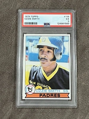 1979 Topps Ozzie Smith #116 PSA 5 EX San Diego Padres Vintage HOF Rookie RC!! - Image 1 of 2