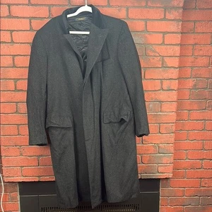 Brooks Brothers Men's Trench Coat Wool Grey XL - Picture 1 of 6
