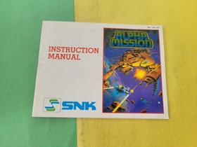 Alpha Mission Instruction Manual Booklet NES Nintendo Authentic SNK