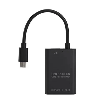 USB 3.0 Type C to SD/TF Card Reader Adapter 3 in 1 Hub Converter for Computer e - Image 1 of 4