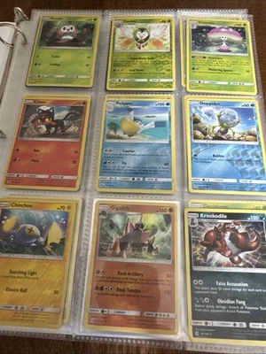 Sun & Moon Base Partial Master Set Pokemon Binder 2017 - Image 1 of 4