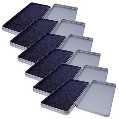  6 Pcs Scatola Porta Oggetti Con Coperchio Cestino Contenitore Di Stoccaggio - Immagine 1 di 4