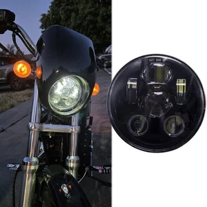 5-3/4" 5.75" Motorcycle LED Headlight Hi/Low Beam For Harley Davidson Sportster - Picture 1 of 17
